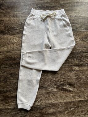 lululemon athletica Cream Textured Joggers, Size 4